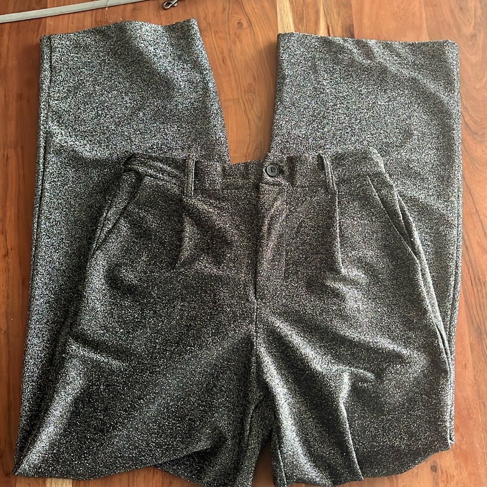 Forever 21 Silver Metallic Party Pants